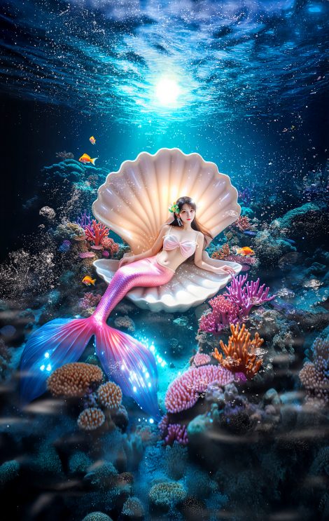 專業美人魚寫真/AI視覺設計/美人魚拍攝體驗/六路攝影棚