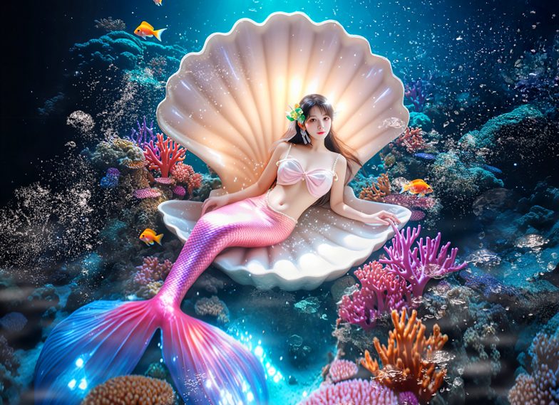 專業美人魚寫真/AI視覺設計/美人魚拍攝體驗/六路攝影棚