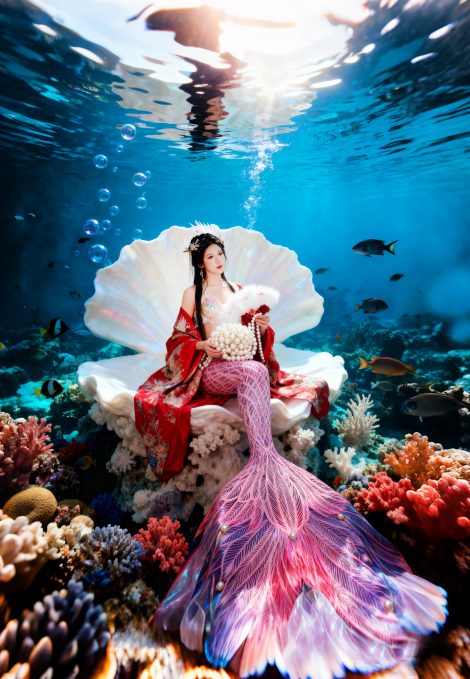 人魚公主寫真/海底寫真/台中租棚/台中古風攝影棚/台中攝影棚推薦/涵鏡苑-專業花魁漢服古風寫真館/小紅書寫真/台中藝術照/攝影寫真藝術照/女攝影師/客製化拍攝