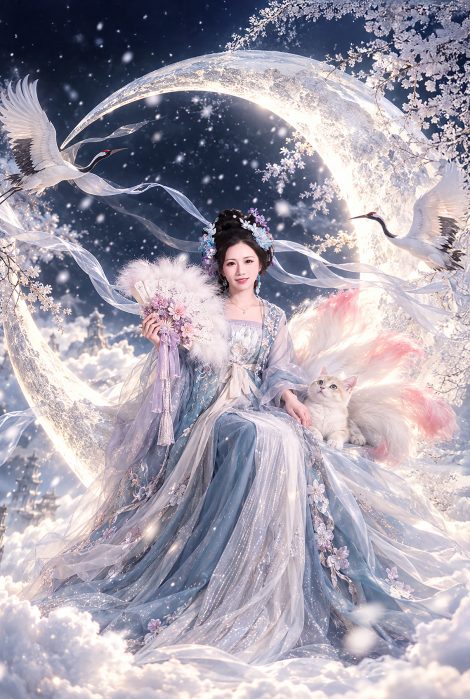 嫦娥仙子寫真/夢幻古風寫真/台中北屯攝影棚/台中藝術照/攝影寫真藝術照/女攝影師/涵鏡苑-專業花魁漢服古風寫真館