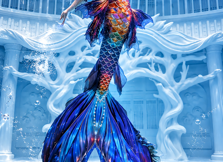 夢幻美人魚寫真/美人魚潛水寫真/台中北屯攝影棚/台中藝術照/攝影寫真藝術照/女攝影師/涵鏡苑-專業花魁漢服古風寫真館