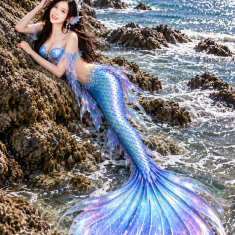 夢幻美人魚寫真/台中北屯攝影棚/台中藝術照/攝影寫真藝術照/女攝影師/涵鏡苑-專業花魁漢服古風寫真館